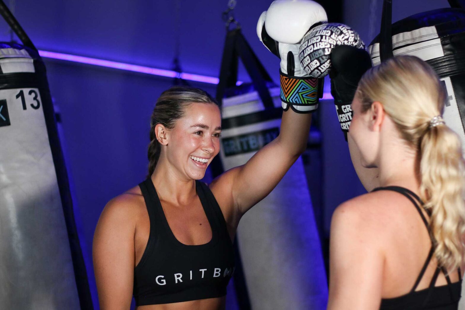 members high five during a Gritbox Charleston class