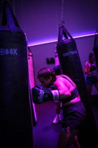 grit box member kickboxing for self-defense